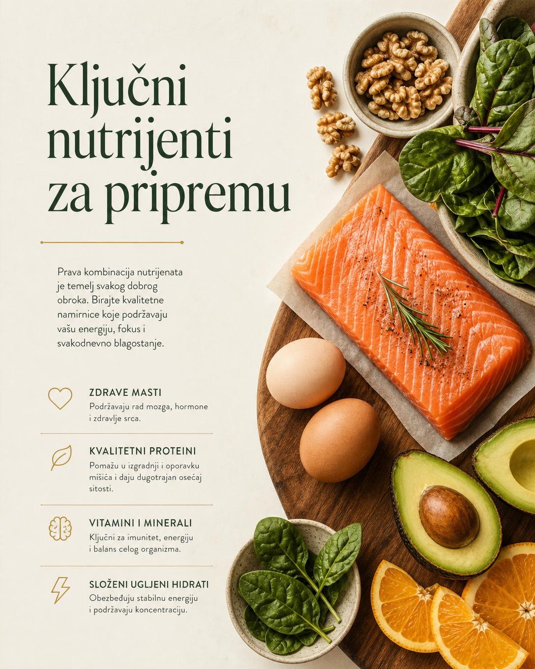 Ključni nutrijenti za pripremu